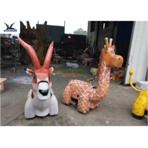 Height 1.5 Meters Giraffe Motorized Animal Scooters For Amusement Park