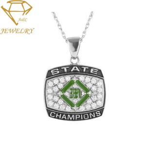 China Sports Teams Championship 925 Silver Pendant Necklace on sale