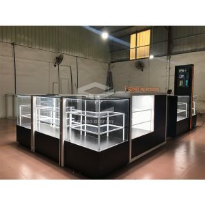 4000mm Long Mobile Phone Display Showcase 3000mm Width 10mm Thick Tempered Glass