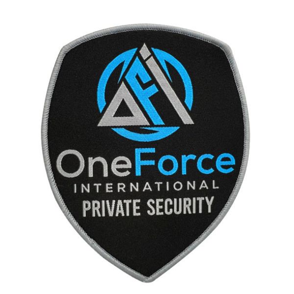 One Force Iron On Woven Patches Merrow Border Velcro Backing Yarn Washable Woven