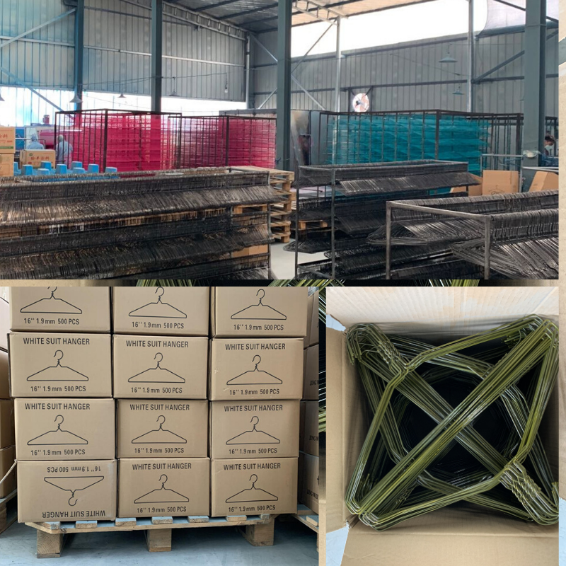 Durable Blue Dry Cleaner Hanger Powder Coating / Electrostatic Spraying