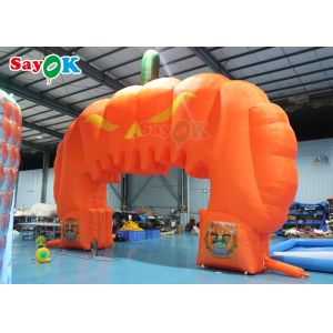 Halloween Pumpkin Inflatable Arch Hallowmas Decoration Blow Up Archway