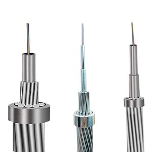 China OPGW Fiber Optic Cable 24 48 Core Single Mode G652D Power System Aerial Optical Cable on sale