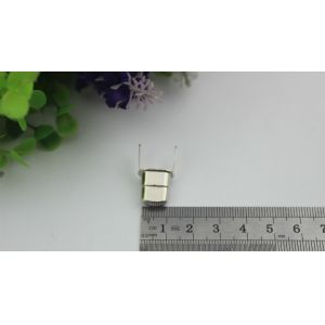 China handbag hardware silver color oval shape small twist turn lock