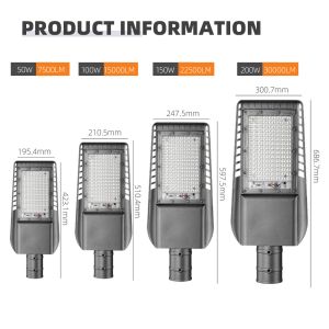 Waterproof IP65 LED Solar Street Lights Auto On Off Smart Photocell Sensor