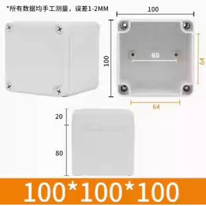 Clear Lid ABS PC Material Watertight Electric Box 100*100*100mm with Plastic