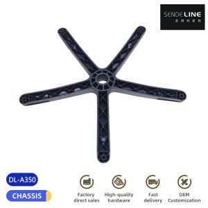 High quality 700mm silver Nylon Office Chair Base with Lumbar Support and