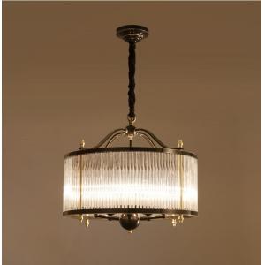 2700k To 6500k Clear Glass Drum Chandelier