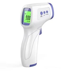 Portable White Infrared Forehead Non Contact Thermometer With Fever Alarm And