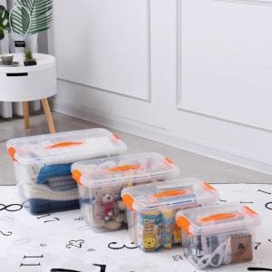 H85cm Clear Plastic Storage Bins Transparent Stackable Storage Boxes For Toy