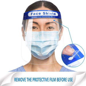 Clear Wide Visor Spitting Lightweight Disposable Face Shield