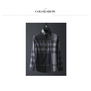 Plus Size Men's Dress Shirts in Solid Color Poplin Fabric with Covered Button