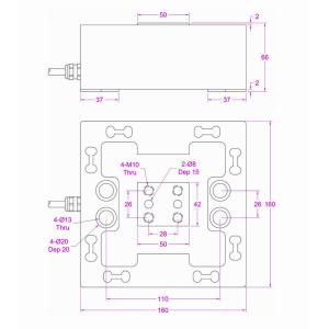 Multi Axis Load Cell 2000kg 3-component Force Sensor 20kN Triaxial Force