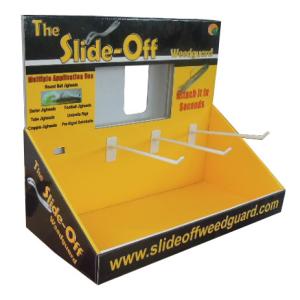 ISO Approval Cardboard Countertop Displays CD / DVD Presentation Yellow Color