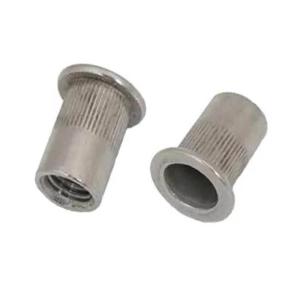 M6 M8 Steel Iron Knurled Body Open End Reduced Flat Small Head Rivet Nut