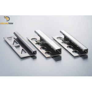 Wall Tile Trim Square Shaped Stainless Steel Tile Trim 8k SS201 / 304 Edging