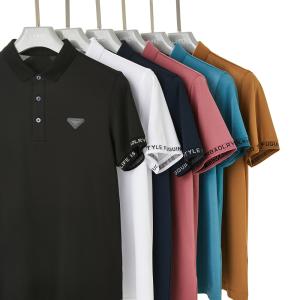 100% Cotton Casual Custom Polo Shirts with Color Logo Embroidery and Quick-Dry