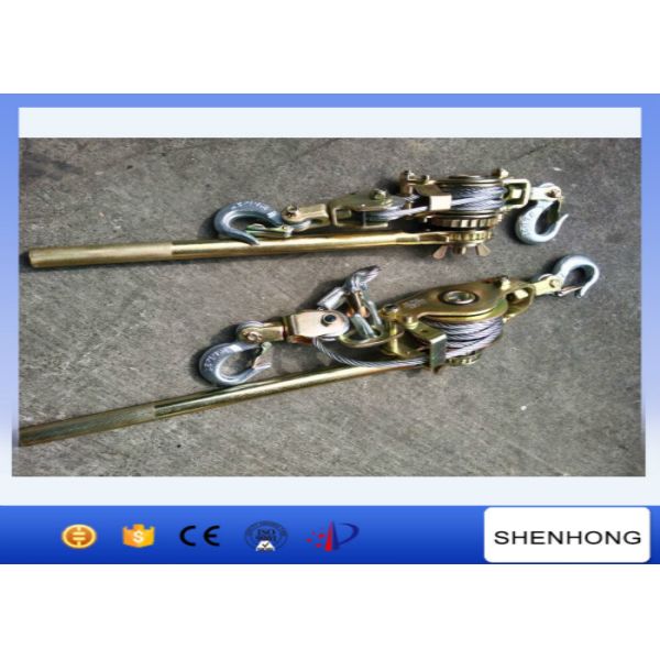 Quality 1T Cable Pulling Tools Wire Rope Tightener / Wire Rope Puller Tool Hand Winch Puller for sale