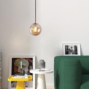 Colorful Modern Glass Globe Pendant Light For Dinning Room