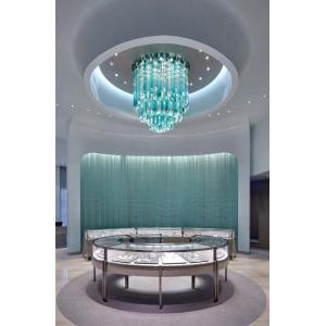 Jewelry Store Ceiling Blue Green Icefall Handmade Blown Icicles Custom Stalagite