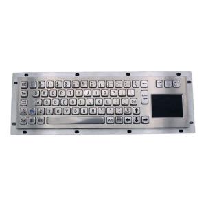 40counts/Mm Sus304 Industrial Metal Keyboard IP65 Brushed Stainless Steel
