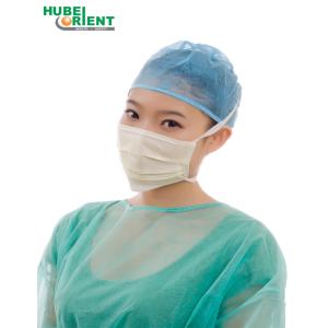 CE Single Use Nonwoven 3 Ply Surgical Face Mask With Tie On