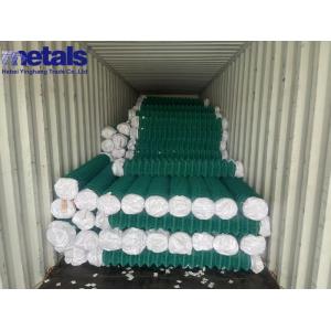 High Quality Green PVC Coated Diamond Chain Link Mesh Fence 50mm*50mm For