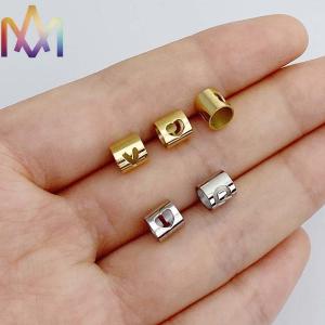 26Pcs Mirror Polished Hollow Uppercase Initials Alphabet Charms