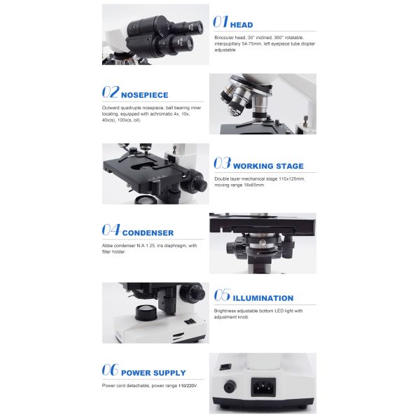 Monocular Biological Student Microscope