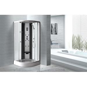 Matt Silver Profiles Curved Glass Shower Enclosures , Enclosed Shower Cubicles
