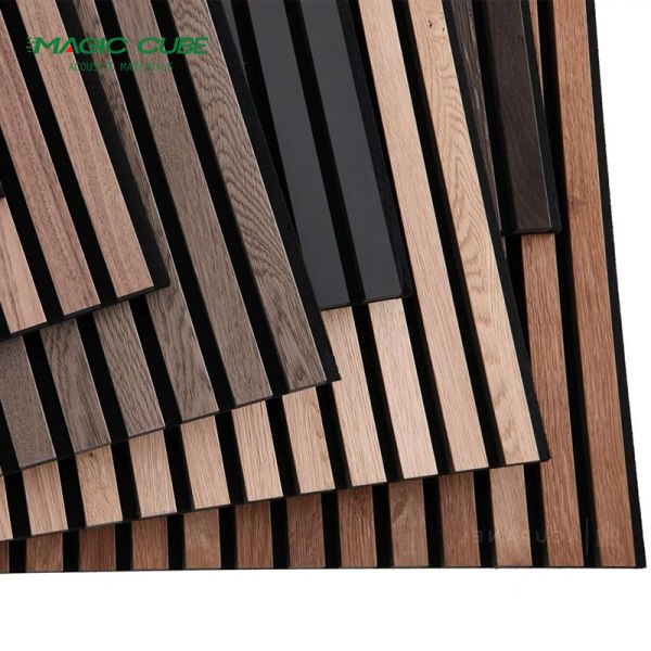 Quality MDF Polyester Fiber Acoustic Panels with Wood Texture Surface to Reduce Reverberation for sale