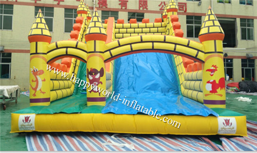 Quality inflatable wall castle  slide , inflatable dry slide ,giant inflatable slide for sale