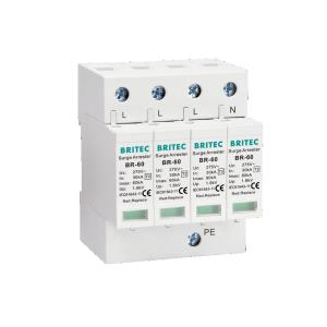 BR-60 3P+1 T2 Type 2 Surge Arrester Lightning Thunder Protector Spd surge Device