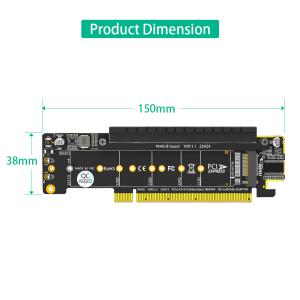 Dual NVMe PCIe 4.0 Adapter for M.2 SSD, 18x9cm, 1 Year Warranty