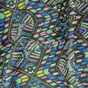 Soft Comfortable Double Knit Fabric With Recycled Poly And Metallic For Summer