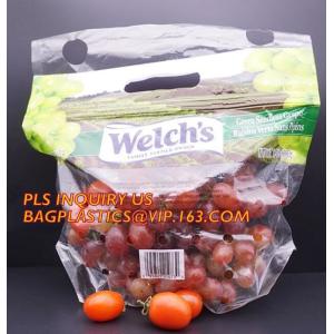 fresh fruit bag with vent hole for grape tomato cherry, fruit packaging anti-fog