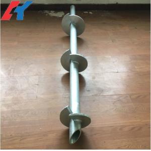 Galvanized Solar Helical Earth Anchors Screw Helix Pile Foundation Customized