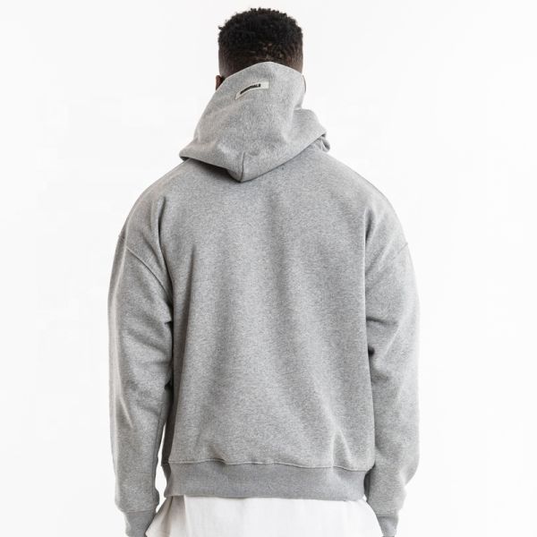 Custom Embroidery Blank Unisex Plain Hoodies 100% Cotton Oversize Sweatshirt