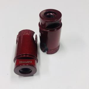 Red 3/8" 35mm Diamond Core Bits For Porcelain Tile