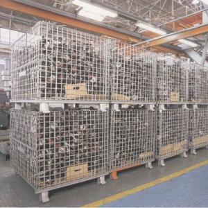Pallet Forklift Storage HDG Stackable Wire Mesh Container