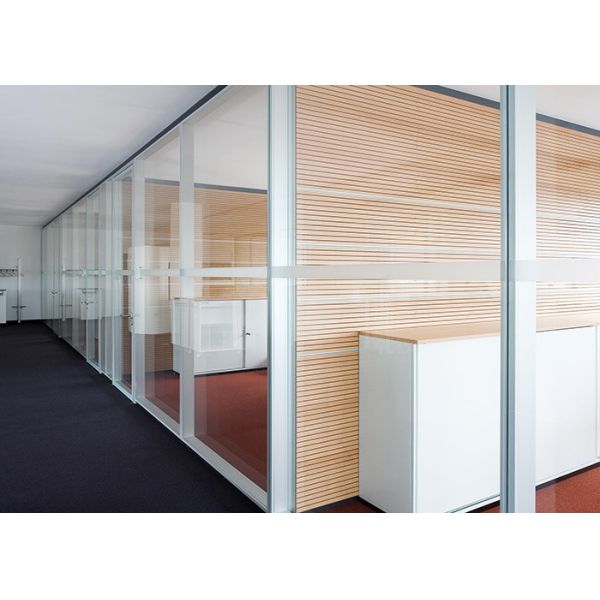 Quality Demountable Glass Partition Wall System Removable Aluminium Frame Glass Partition for sale