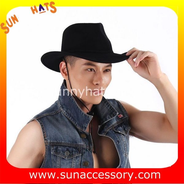 2050374 Sun Accessory customized winter wool felt fashion style cowboy hats