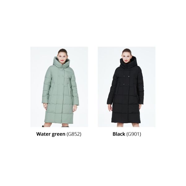 102cm-106cm Double Breasted Winter Coat Cotton Double Breasted Down Coat