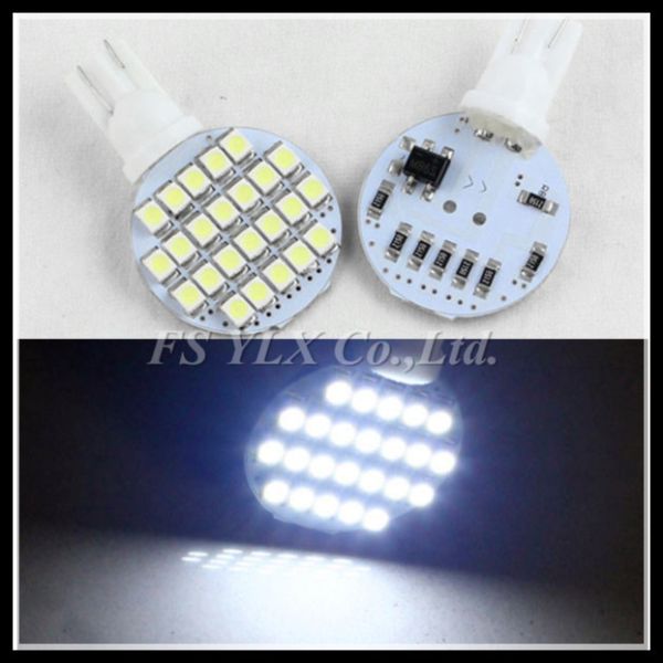 LED T10 W5W Wedge Side Light 24SMD 1210 T10 168 194 LED Interior Micro Dome