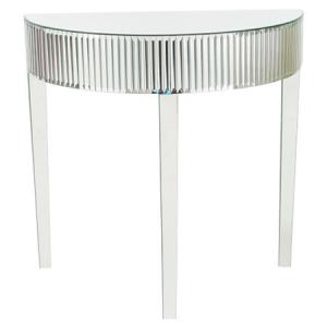 Antique Silver Mirrored Furniture Demilune Console Table Custom