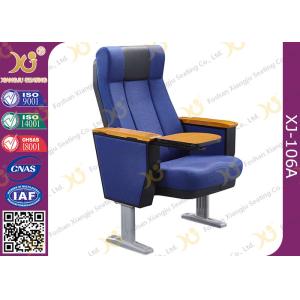 Blue Stackable Lecture Hall Chairs For Church Pulpit / Lecture Theatre Seating