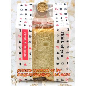 Logo Printable Food Grade Kraft Paper Bakery Bags with Windo, Custom Design