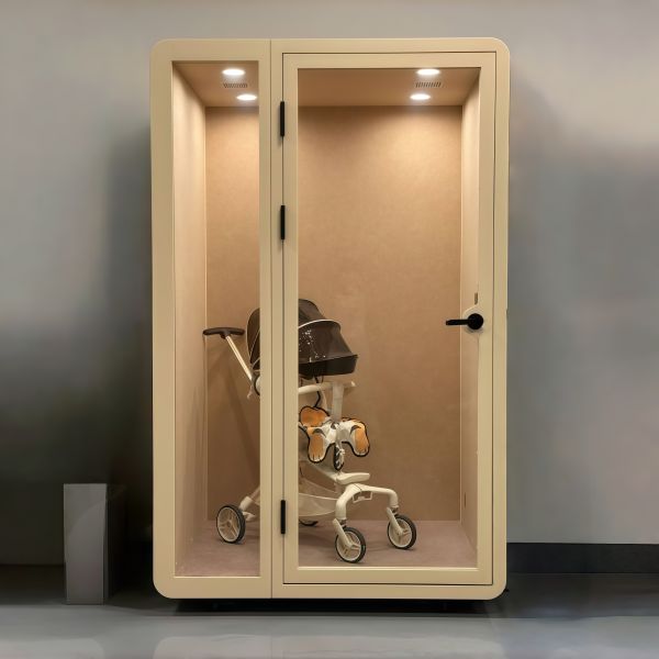 Soundproof Office Pod with High Sound Insulation LED Lighting and Built-in