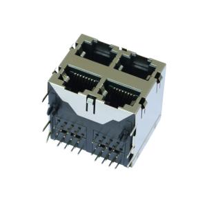 615032243321 Multi - port RJ45 2 x 2 Connectors Without LEDs PCB Jack LPJE107XDN
