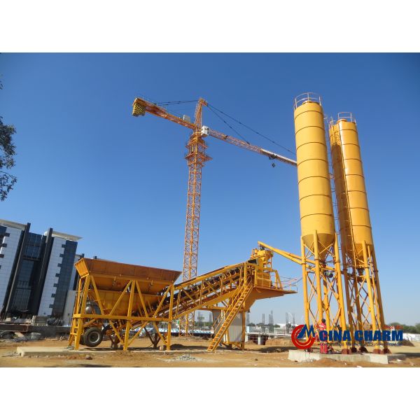 YHZS50 Mobile Concrete Mixing Plant Concrete Batching Plant 50m3/H